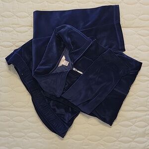 Navy Blue Velour Tracksuit